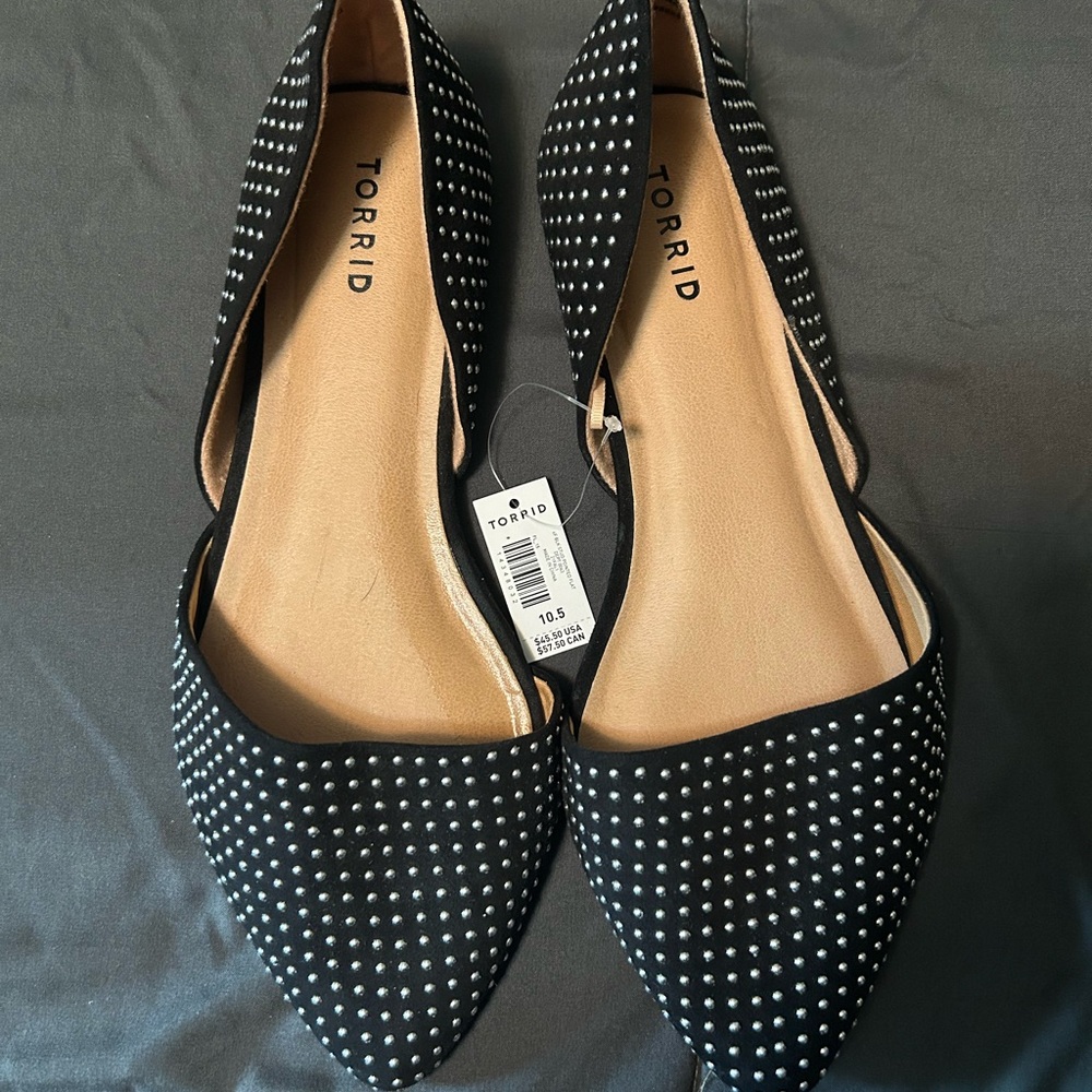 Torrid Black Flats with Rhinestones